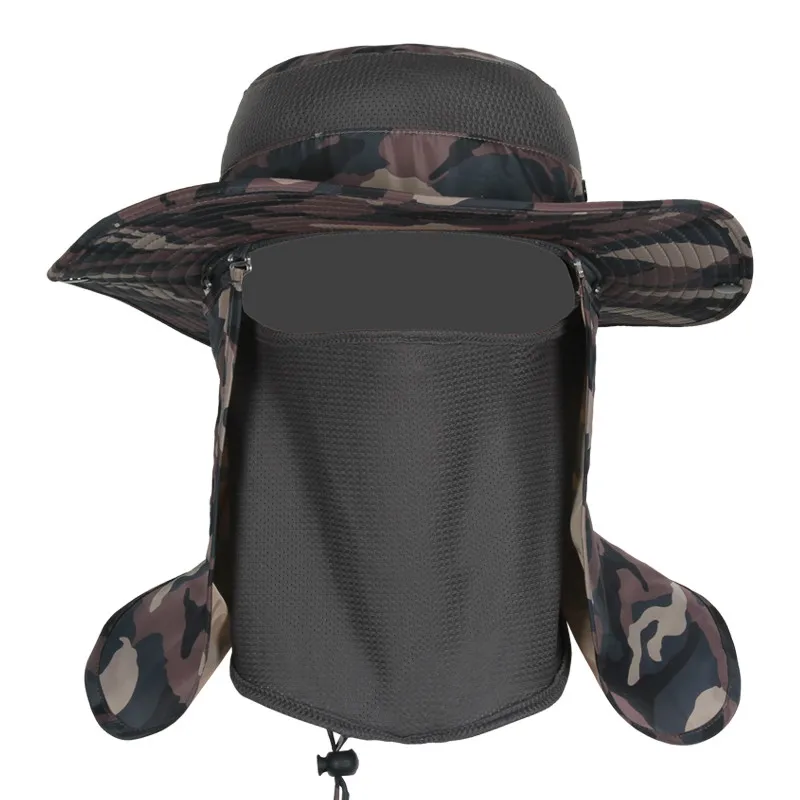 Кепка с защитой от УФ-лучей для мужчин и женщин Регулируемая в стиле милитари