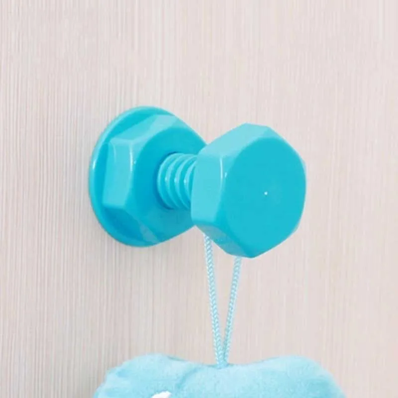 3 шт. простой симпатичный винтовой кухонный пластиковый крюк для ванной комнаты