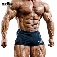 muscle alive slim mens shorts compression short masculino men bodybuilding leggings clothing active bermudas masculina de marca