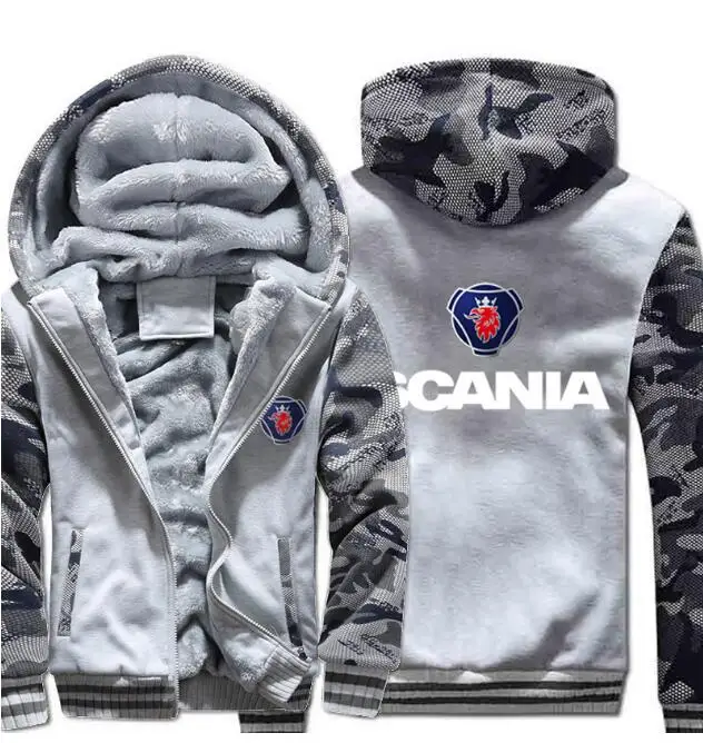 2019Car SCANIA толстовка мужская флисовая Толстая куртка с капюшоном High Street VOLO кардиган