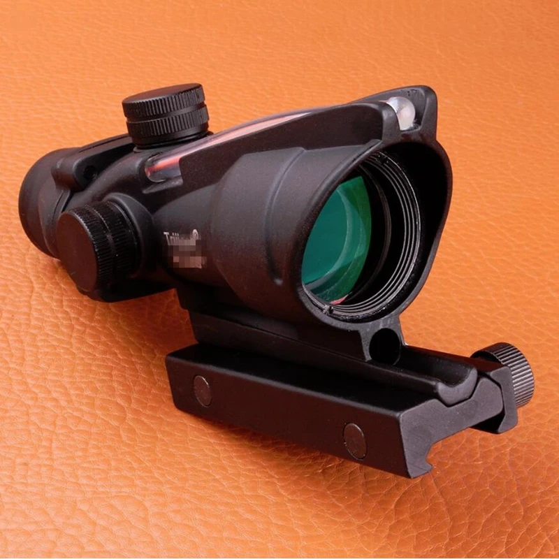 Охотничий Прицел ACOG 4X32 прицел из настоящего волокна красный зеленый оранжевый с