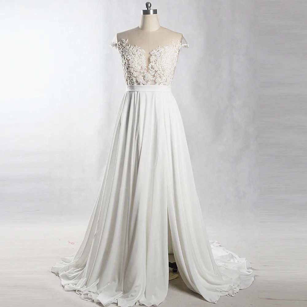 RSW1382 Yiaibridal реальные фотографии работы для беременных Иллюзия на спине рукава