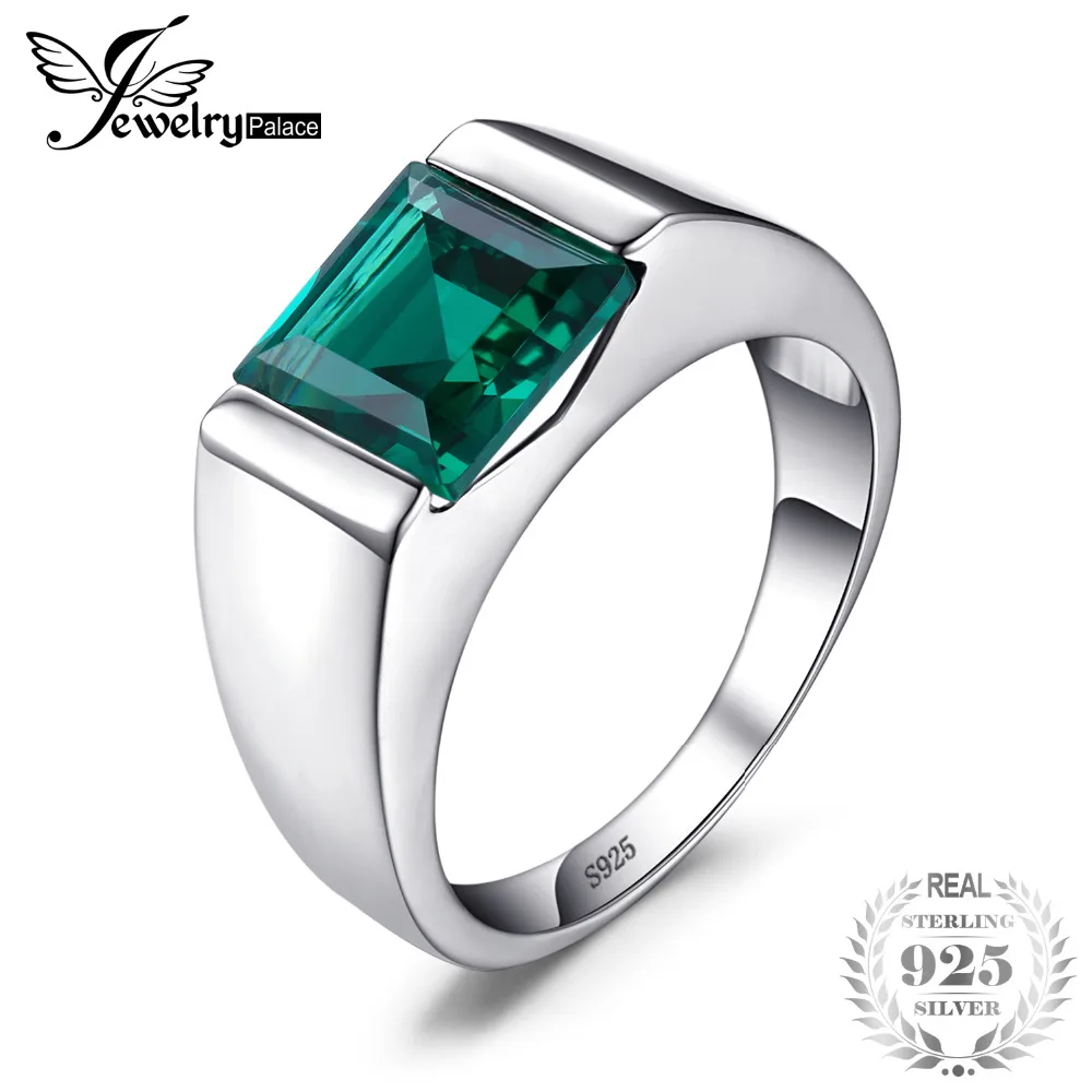 Jewelrypalace классические модные 2.34ct изумруд обручальное кольцо для мужской набор