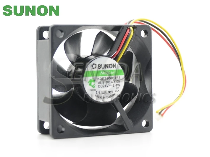 Осевой охлаждающий кулер для Sunon fan KDE2406PTB3 6 см 6*6 60*60*25 мм 6025 24 в 2 4 Вт|sunon fan|cooler coolerfan