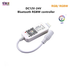 Bluetooth RGBW 4pin Magic Home DC5V 12 в 24 в Bluetooth беспроводной WiFi контроллер, RGB/RGBW IR RF светодиодный контроллер для 5050 WS2811 WS2812B светодиодный пиксель полосы - Цвет: Bluetooth RGBW 4pin