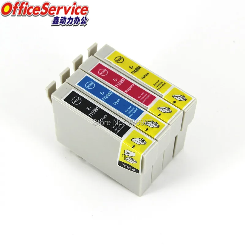 Совместимый чернильный T0711 для T0714 для Epson офис B40W BX300F BX310FN стилус D78 D92 D120 DX4000 SX209 DX4450 SX115 S21 принтер