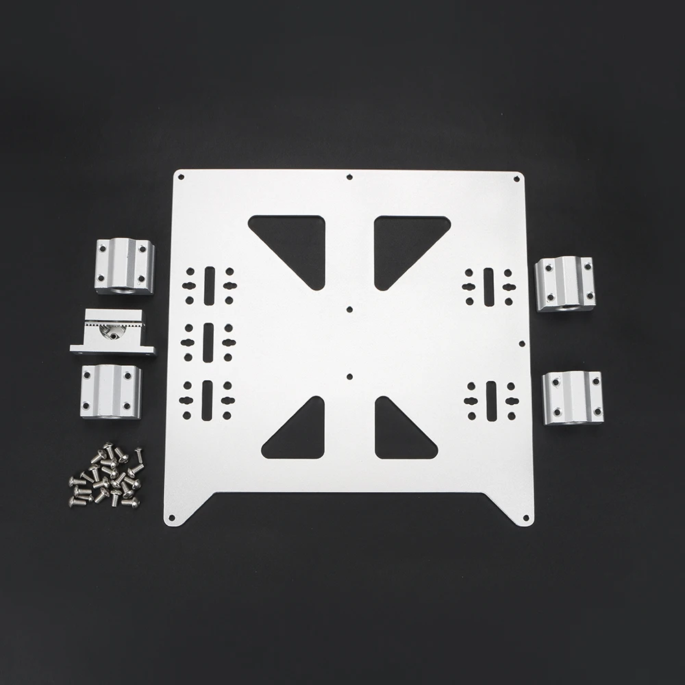 Алюминиевая Y карета анодированная пластина с SC8UU pgrade Prusa i3 V2 Горячая опорная решетка пластина для Prusa i3 RepRap DIY 3d части принтера