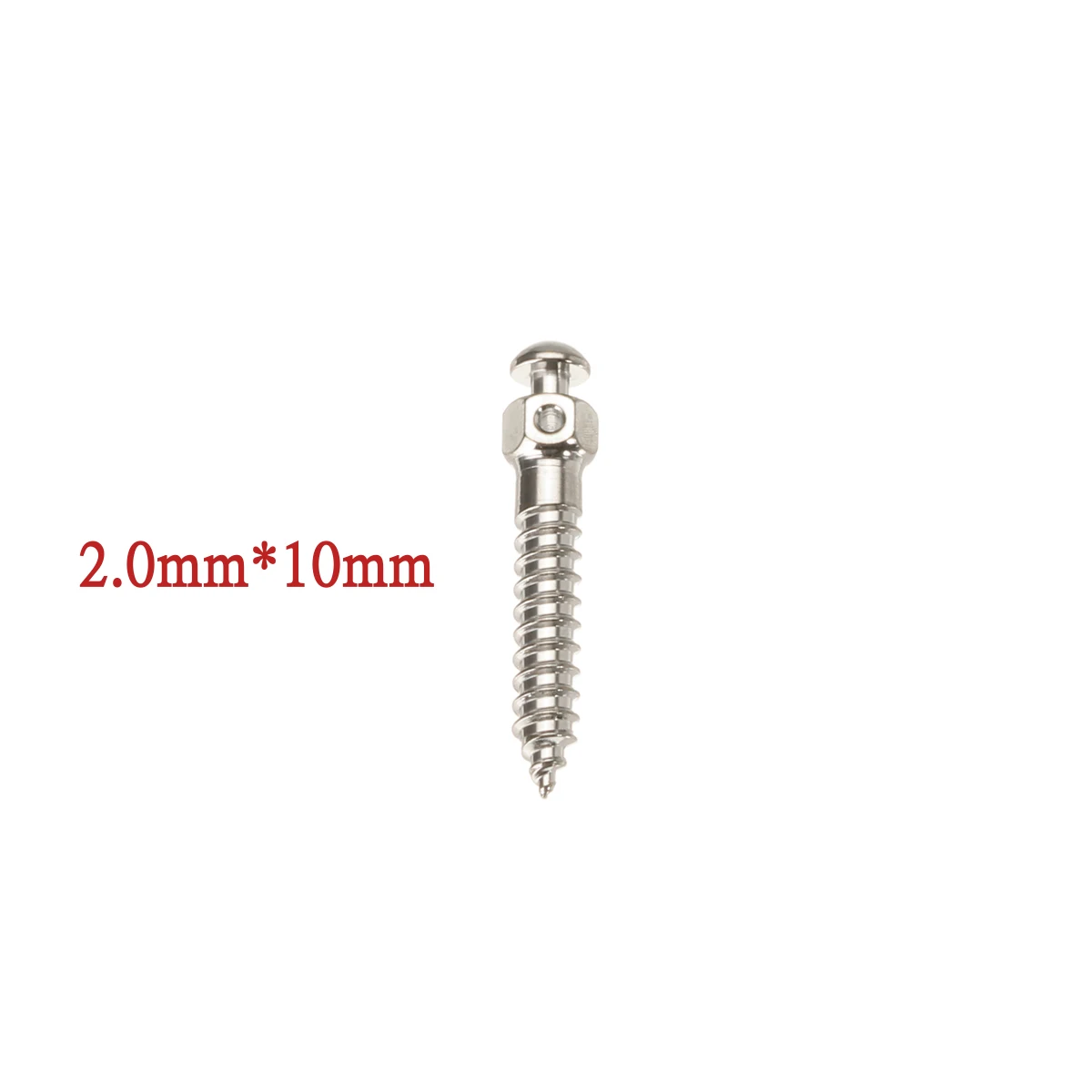 2.0mmX10mm Various specifications Self Drilling Thread Dental Orthodontic Matching Tool Micro Implants Screw Titanium Mini Screw - Color: 2.0mmX10mm