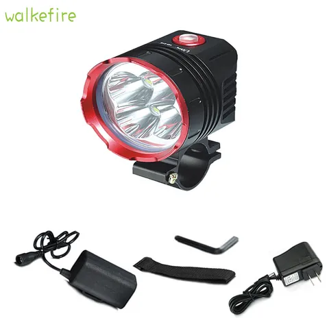 Передняя фонарь для велосипеда Walkefire, светодиодный фонарь для велосипеда, Аксессуары для велосипеда, головка фонаря, водонепроницаемый с батарейным блоком