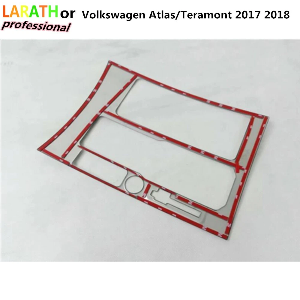 Для Volkswagen Atlas Teramont нержавеющая сталь Внутри Внутренний средний рычаг переключения весла чашки переключатель рамка лампы Отделка 1 шт