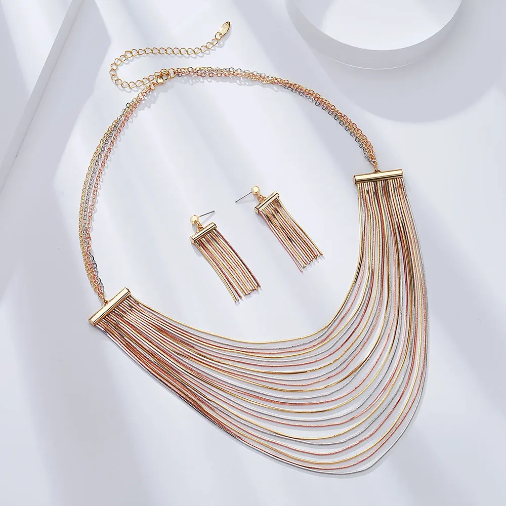 Viennois новинка разноцветный набор украшений для женщин геомертические серьги с