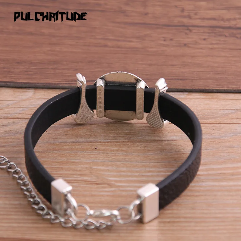 Новинка 1 шт. 6 цветов браслет из искусственной кожи серебряная основа для гитары