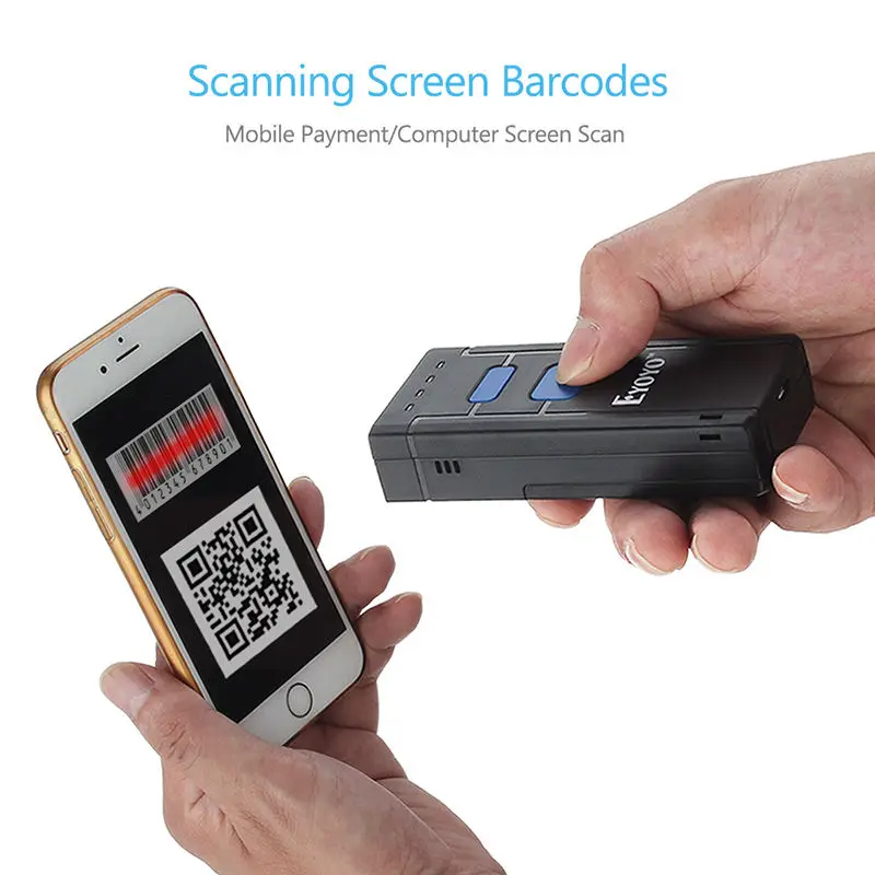 EYOYO MJ 2877 Мини Портативный Bluetooth беспроводной 2D сканер штрих кода декодирование QR