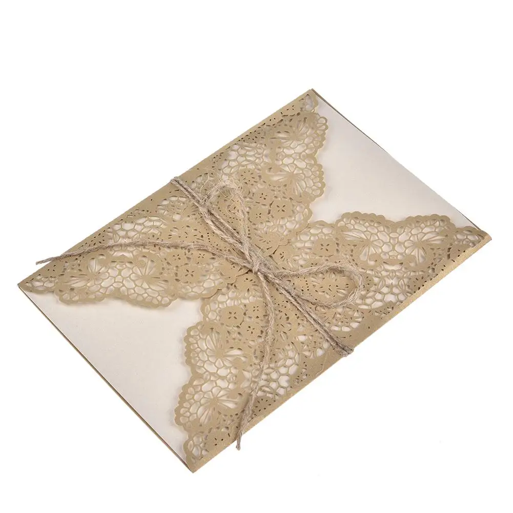 10 шт. платье с цветочным узором вырезанным лазером кружевное свадебное