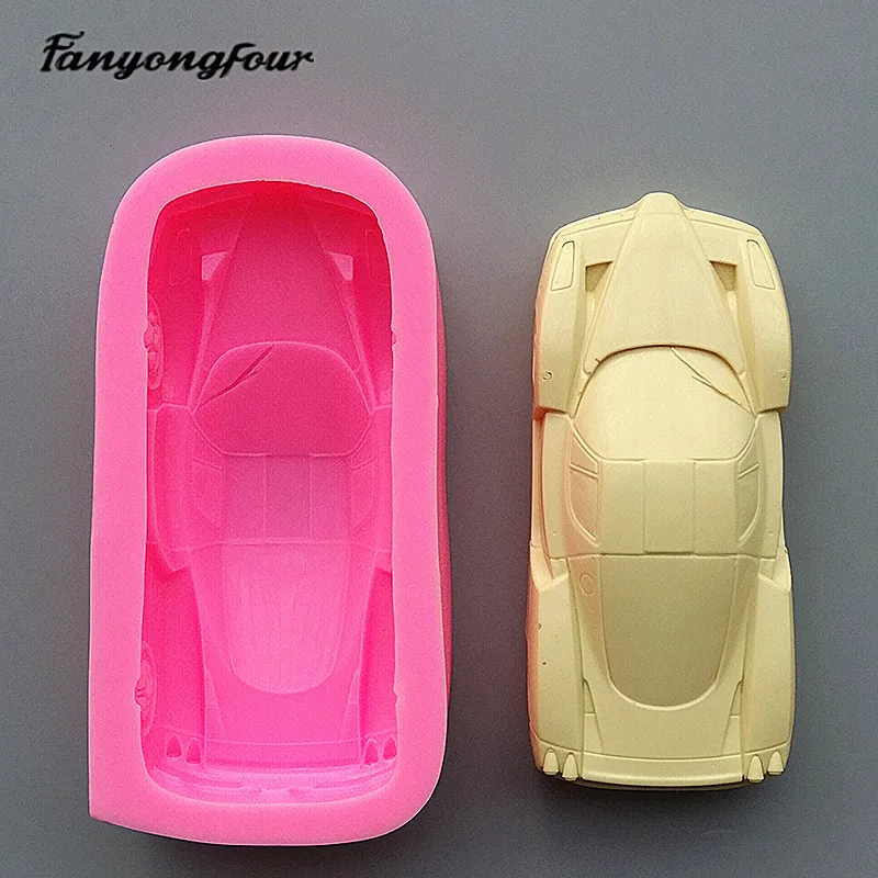 3D спортивный автомобиль силиконовая форма для фонданов, шоколада гипса смоляная свеча кухонные формы для выпечки