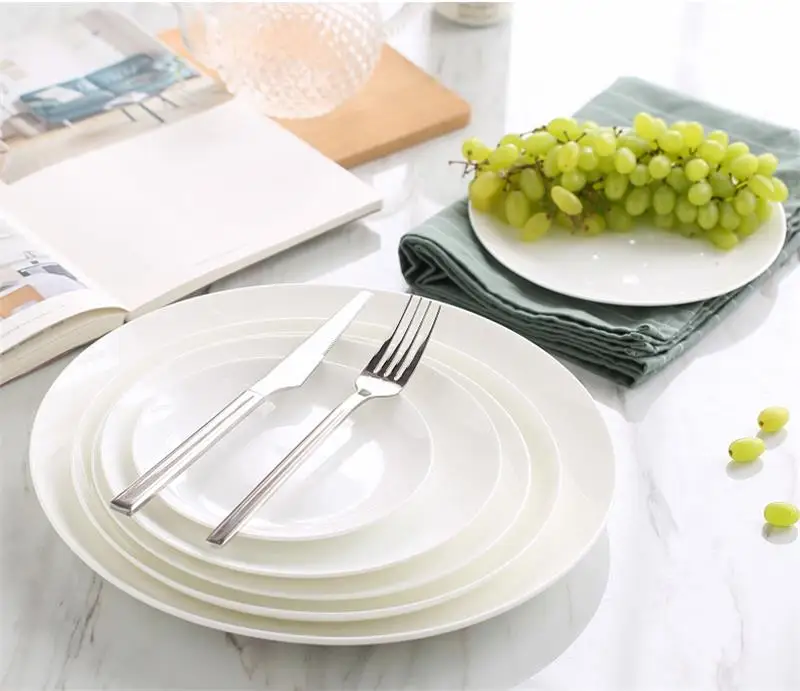 6 дюймов чистый белый лоток из костяного фарфора фарфоровая тарелка для закусок и