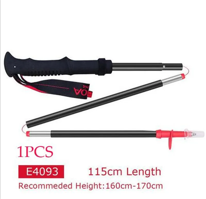 1pcs black 115 cm 1 AONIJIE ультра-светильник EVA складной Ультра светильник быстрой блокировки трекинговых Пеший Туризм полюс ходьба Бег Stick 3-х секционный - Цвет: 1pcs black 115 cm 1