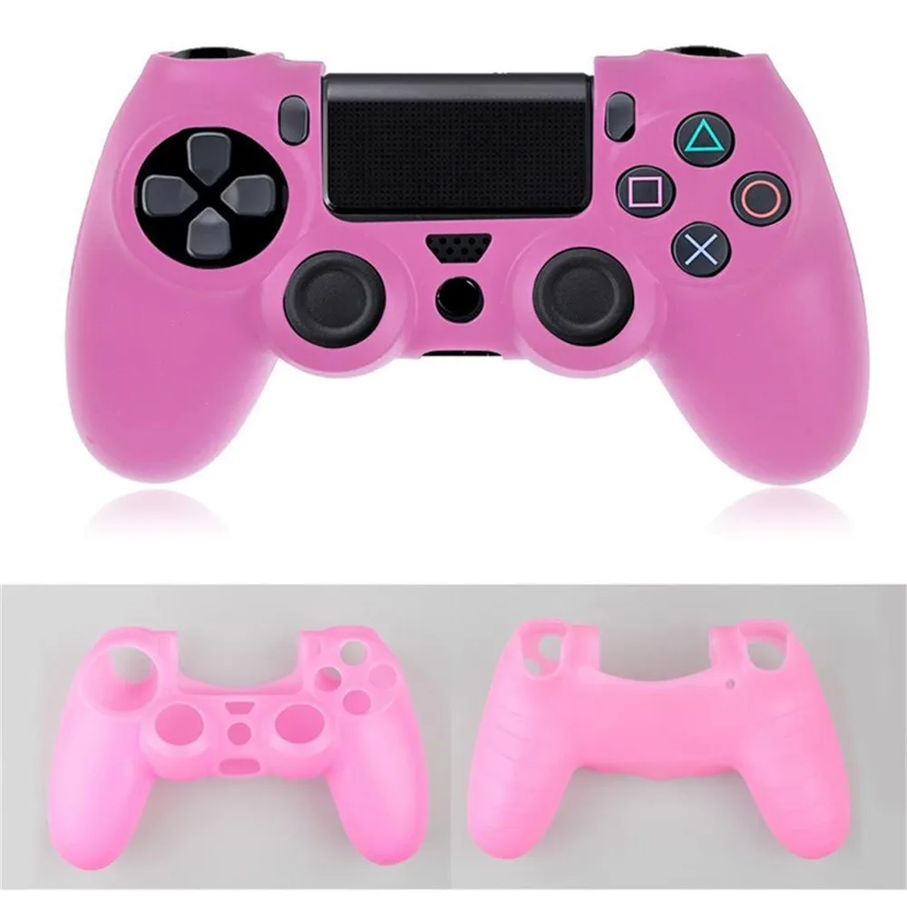 E Высококачественные мягкие Нескользящие силиконовый чехол ForPlaystation PS4 ручка контроллера сцепление - Цвет: E