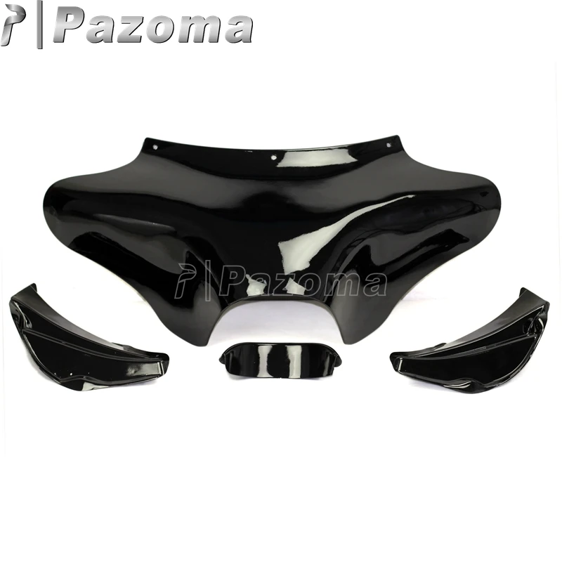 PAZOMA Высокое качество Черный передний Внешний Batwing Верхний обтекатель для Harley Electra Street Glide Road King FLHR