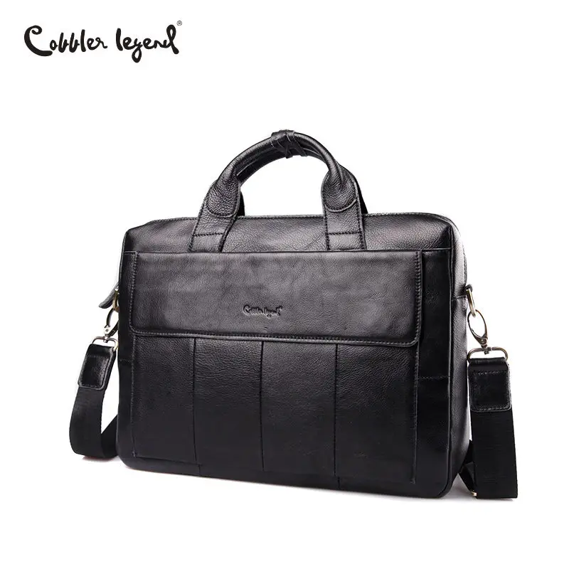 Cobbler Legend Famous Brand Genuine Leather Men Business Briefcase Laptop Bags Men's Travel Shoulder Bag Vintage Brand Handbag