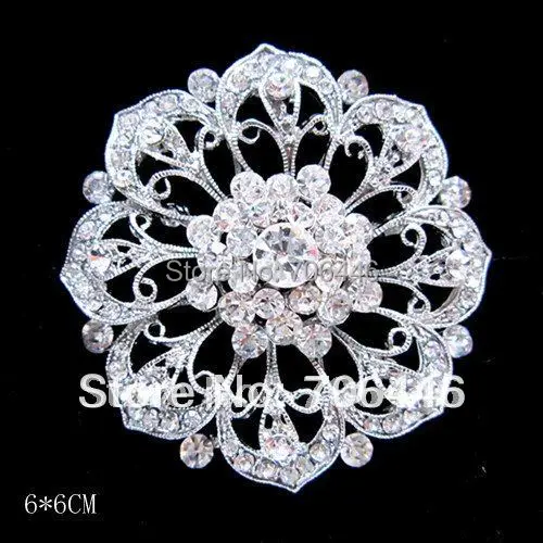 Серебряный Цвет Стразы Кристалл Свадебный букет брошь с цветами|flower brooch|wedding bouquet