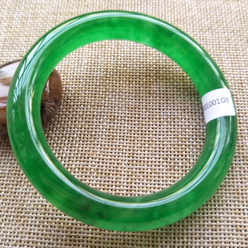 Высококачественный Браслет Jadeite JADE 58 60 мм Сертифицированный натуральный ледяной
