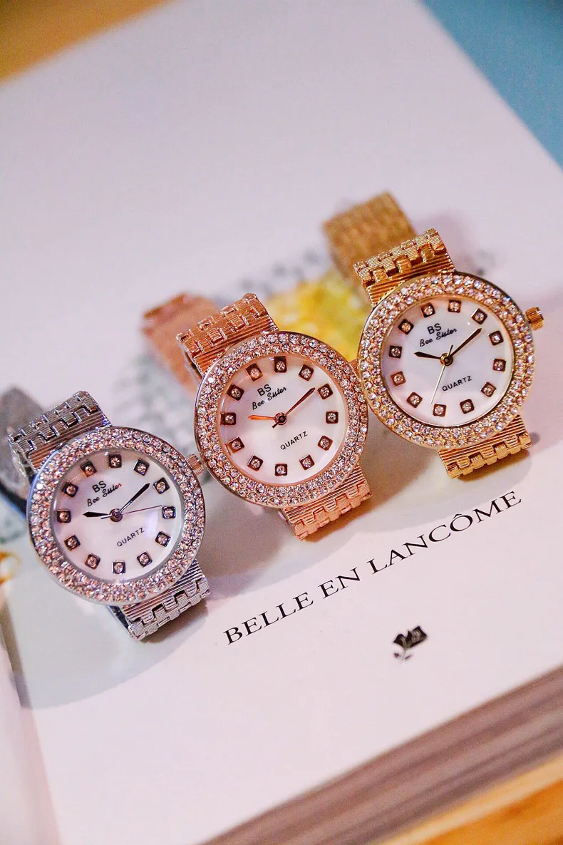 High Quality Fritillary Dial Watch Women top brand luxury gold ladies watch waterproof fashion hot quartz women watches BS