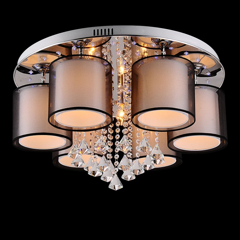 Современные Хрустальные потолочные светильники lampen kristal современные черные