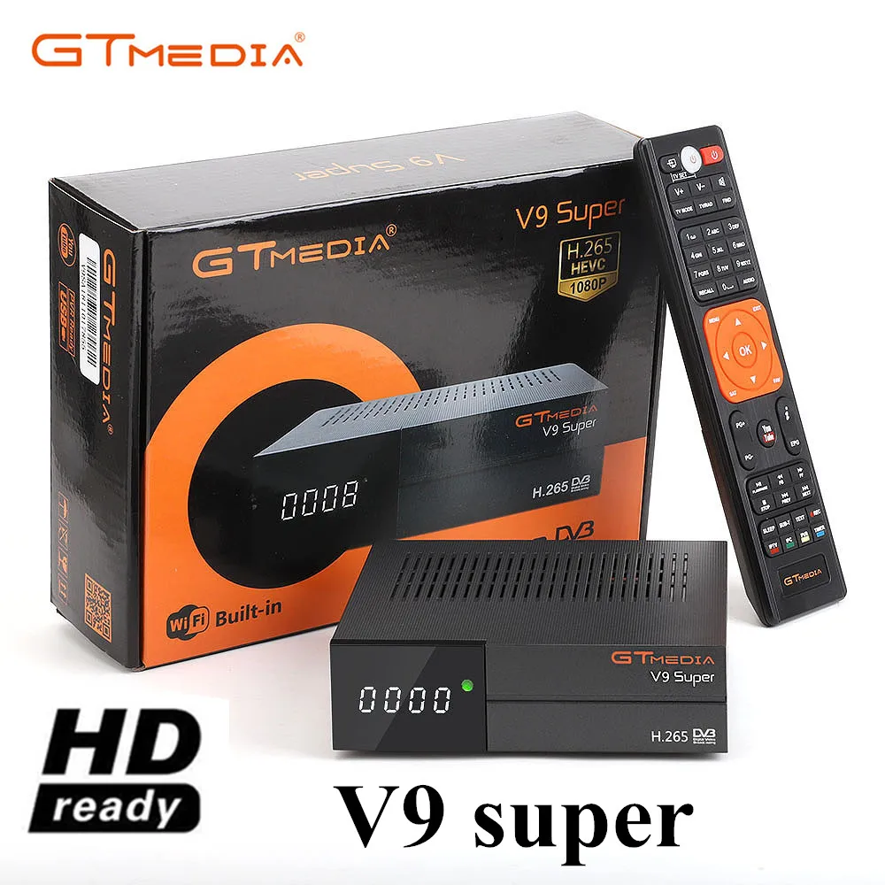 GTMedia V9 Супер Спутниковый ресивер Bult-in WiFi с cccam 7 линий для 2 года Европа clines Full HD DVB-S2 Freesat V9 рецептор