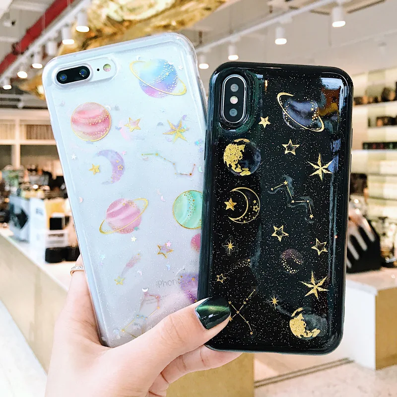 Чехол накладка для смартфонов Xiaomi Mi 9 8 Lite Mi8 SE Mi9 Redmi 6 Pro 6A 7 Note с блестками