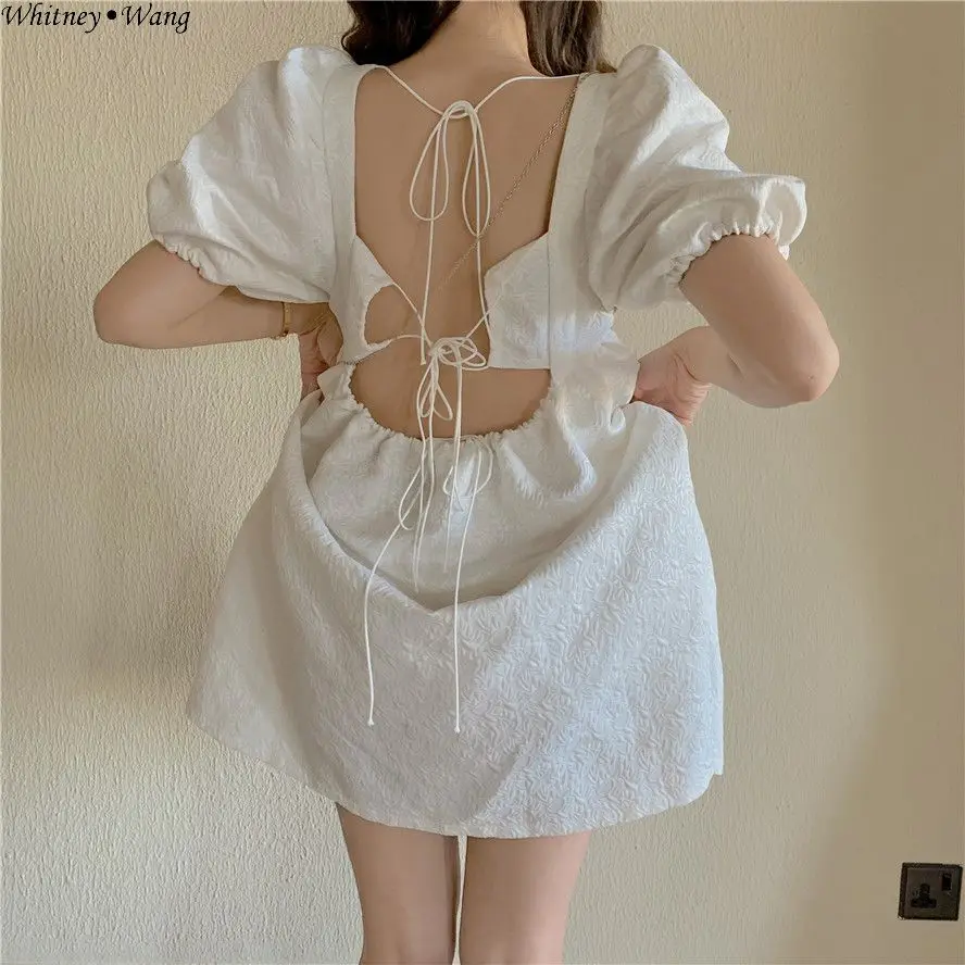 WHITNEY WANG 2019 летняя мода уличная одежда винтажный стиль сексуальное с открытой