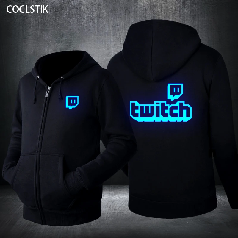 Весна/осень мужские Twitch толстовки куртки мужские флуоресцентные персонализированные игровые потоковые толстовки куртка забавное пальто с принтом