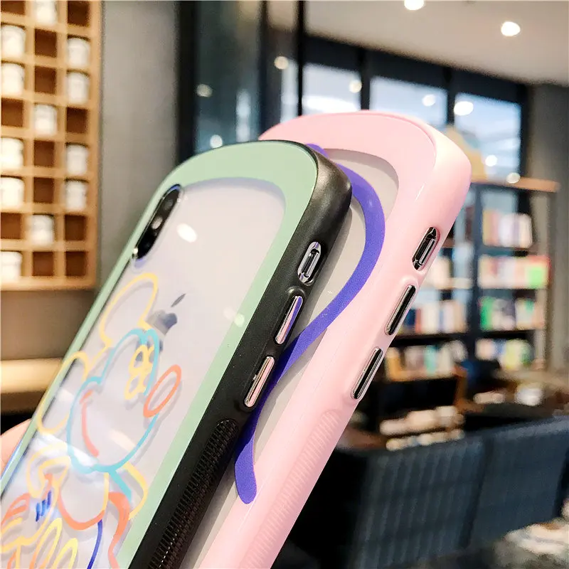 ORYKSZ мультфильм Минни стекло Жесткий чехол для телефона iphone XS Max XR X 6 S 7 8 Plus