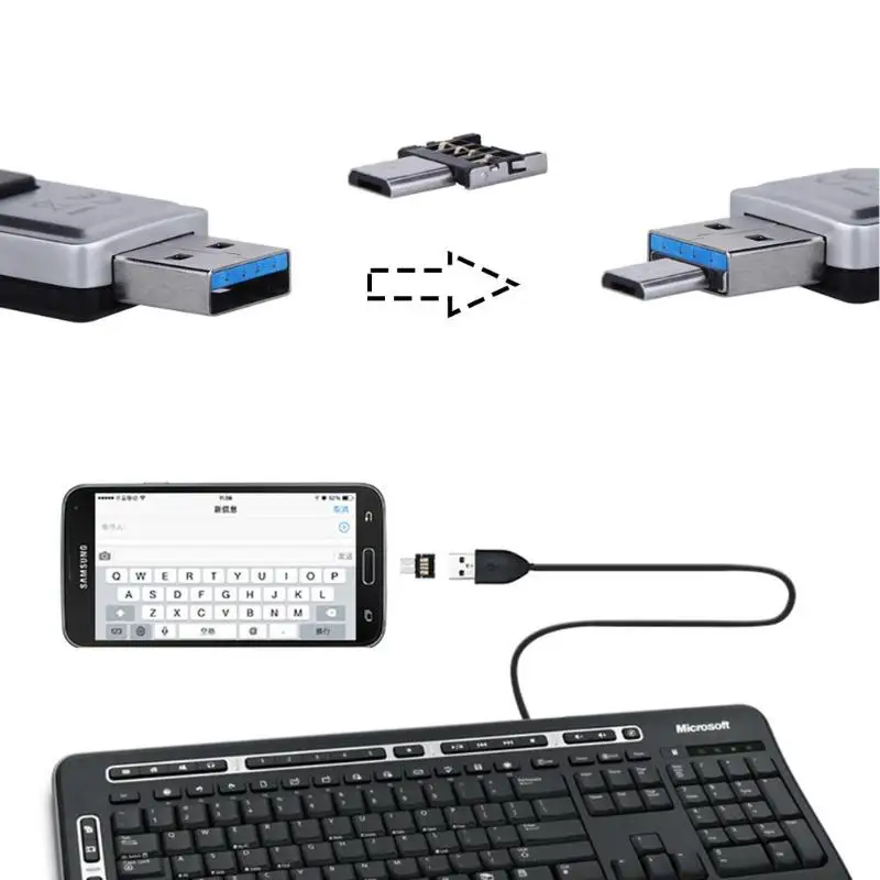 Переходник OTG с USB на Micro конвертер для флэш накопителя коннектор смартфонов и