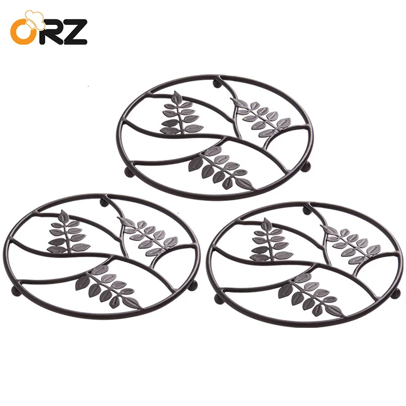 ORZ 3PCS Pot Holder Heat Resistant Mat Dish Bowl Coaster Cushion Round Placemat Kitchen Accessories Dinning Table Hot Pads | Дом и сад