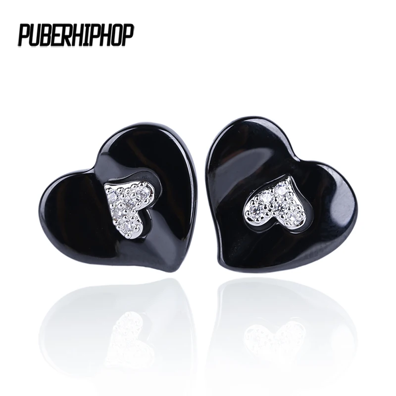 Ювелирные наборы в форме сердца серебряный цвет кубический цирконий CZ кулон