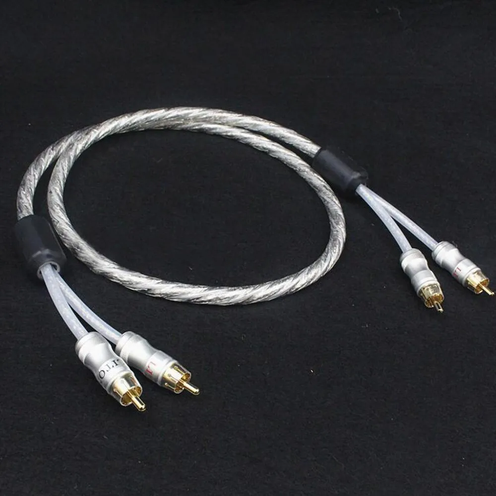Посеребренный кабель rca Hi Fi с двойным фильтром для аудио/видео сигнала