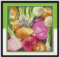 onion 14ct 11ct cotton canvas cross stitch kits 100 accurate printed embroidery diy handmade needle work wall home decor
