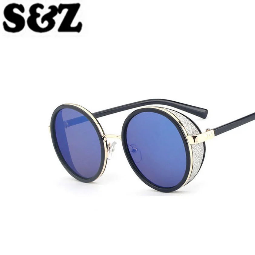 

2021 New Arrived Fashion Designer Retro Women Men Round Metal Frame glass Steam Punk Style Male Female Outdoor Vintage Round