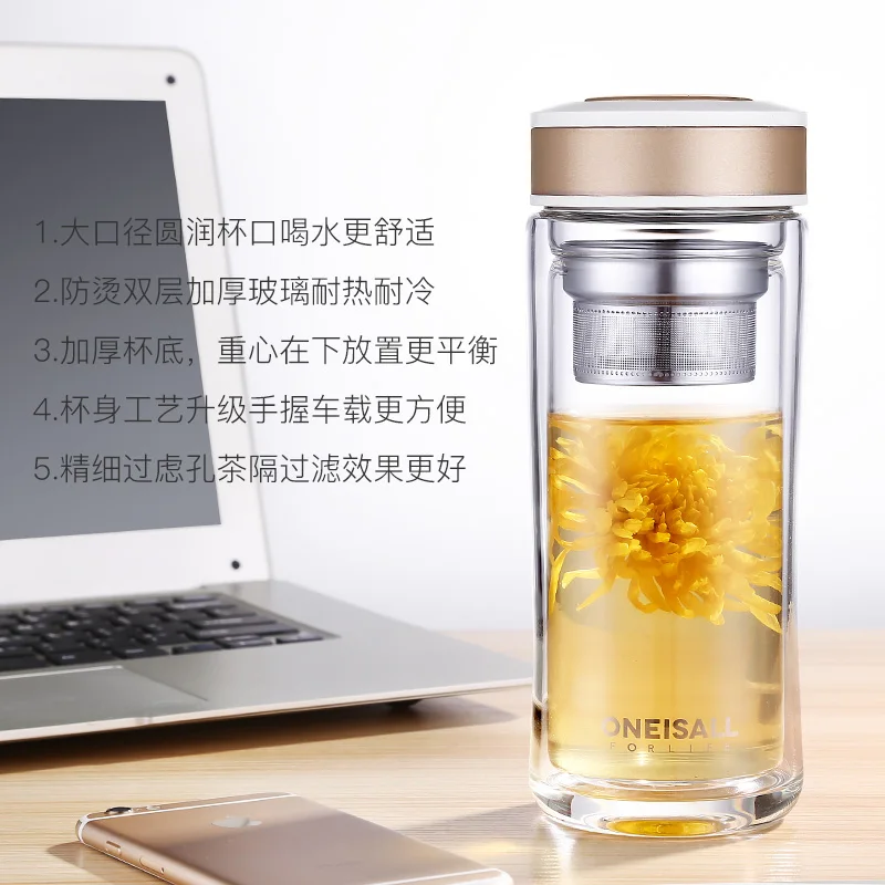 Стеклянная бутылка для воды 480 мл Высококачественная боросиликатная стеклянная