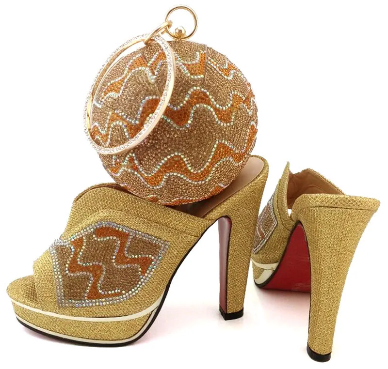 2017 Новый Женский Насосы Итальянской Обуви И Сумках Набор Африканская Свадьба и