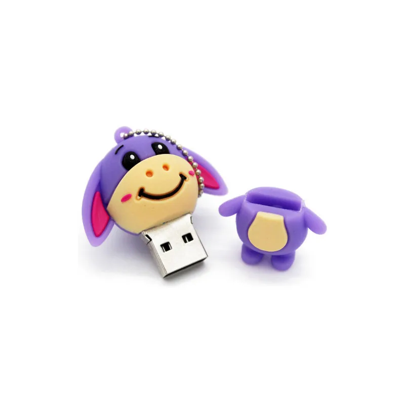Силиконовый милый usb-диск с животными Ослик 8 ГБ USB-флеш-накопитель 32 карта памяти