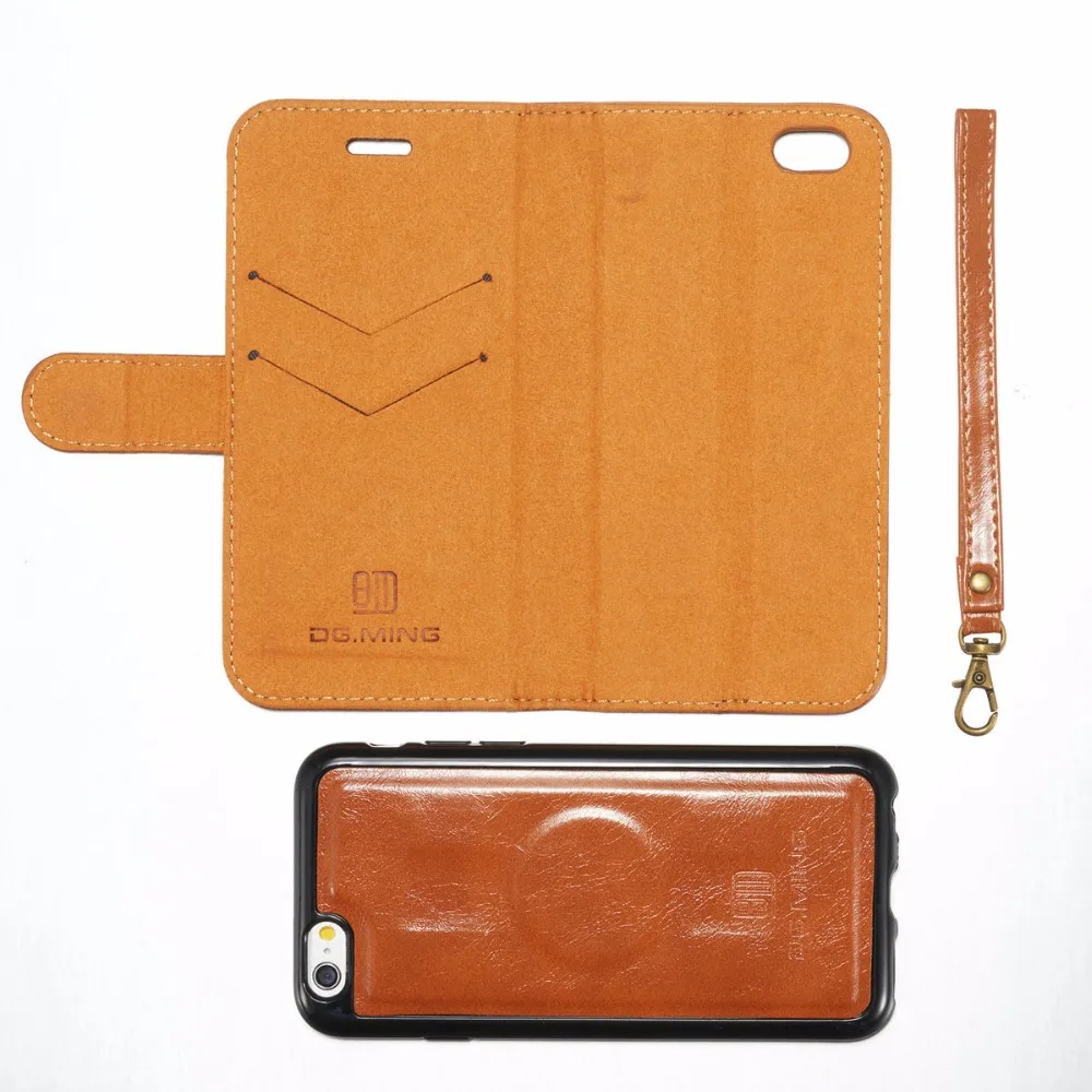 2 in 1 Wallet Leather Case for iPhone 6 Plus Detachable DG.Ming Genuine Flip Magnetic Card Business For 6+ | Мобильные телефоны и