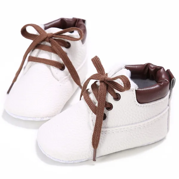 

Handsome Baby Boys Leather Shoes Boots Soft Sole Handmade Kids First Walkers T-tied Unisex Toddler Girls Sports Shoes Sneakers