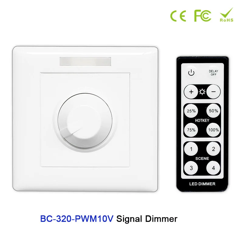 BC AC85 265V настенный светодиодный регулятор PWM 5V/PWM 10V сигнала + ИК пульт