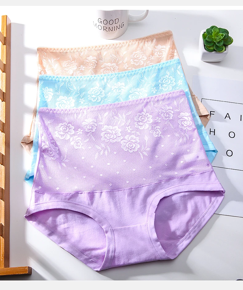 LANGSHA, 3 шт./лот, женские трусы с высокой посадкой, Утягивающие трусы, Корректирующее белье, сексуальное кружевное нижнее белье, женское боди, трусы