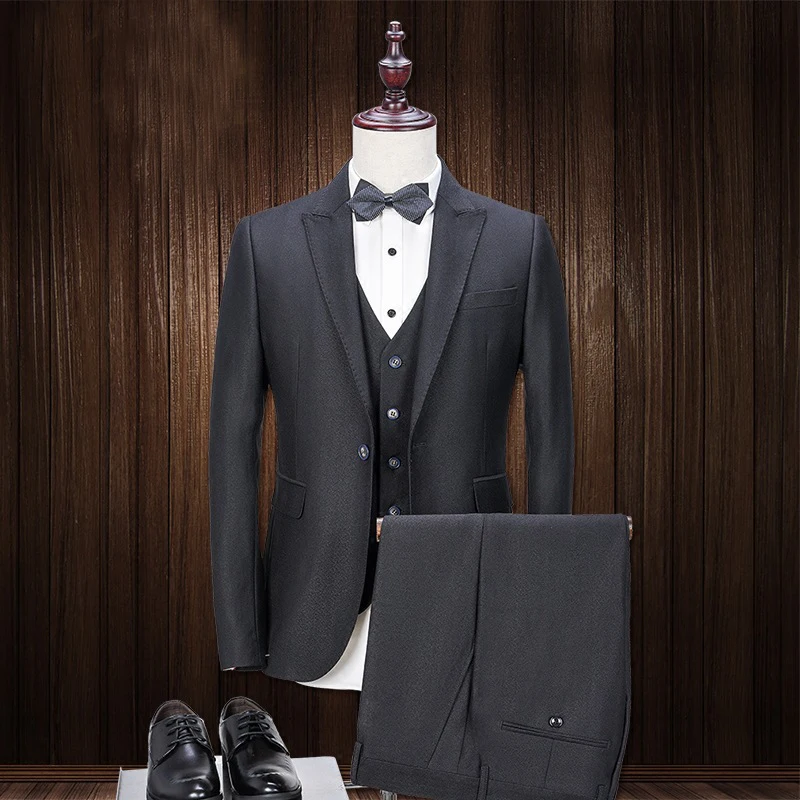 Мужской костюм Slim Fit Повседневное One Button сетки Блейзер боковые вентиляционные