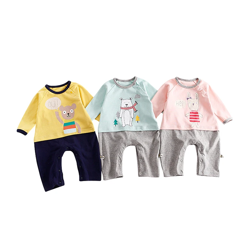 Newborn Cartoon Bear Cotton Infant Jumpsuit Long Sleeve Baby Clothing Autumn Spring Kids Rompers Children Girls Boys Clothes |
