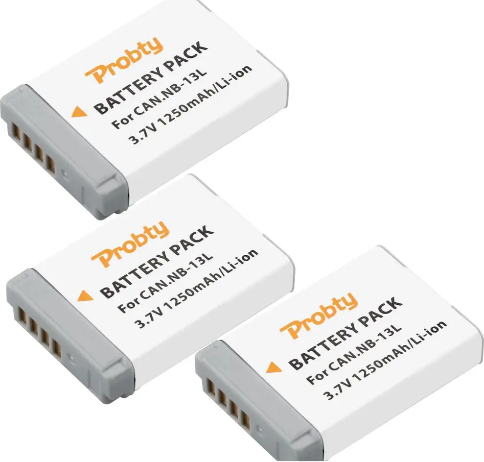 3 battery Аккумулятор NB13L+ зарядное устройство для Canon PowerShot G7X G9X SX730 G5X G9 X Mark II SX620 HS SX720 HS SX740 HS - Цвет: 3 battery