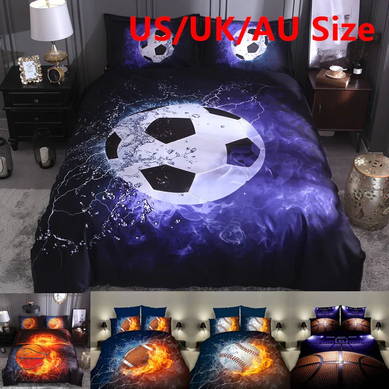 LOVINSUNSHINE 3D Американский футбол постельное белье огонь вода печатных Футбол